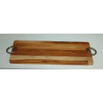 Bandeja Madeira Teka com Argola