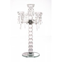 Castiçal de cristal  5 velas  Castiçal de cristal  5 velas