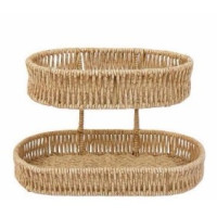 Suporte Oval Duplo Rattan 
