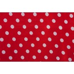 Toalha Vermelha c/ Poá Branco 