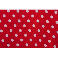 Toalha Vermelha c/ Poá Branco  1,50 x 1,50