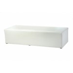 Puff Retangular Branco 1,20 x 70 x 40h