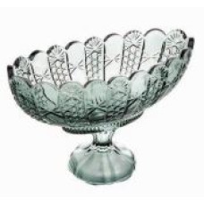 Centro de Mesa Cristal c/ Pé Princess Verde - 002424