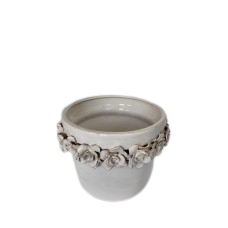 Vaso Branco Flor - 001540 Vaso Branco Flor - 001540