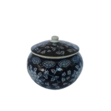 Vaso Potiche Porc. Azul/Branco - 002418 Vaso Potiche Porc. Azul/Branco - 002418