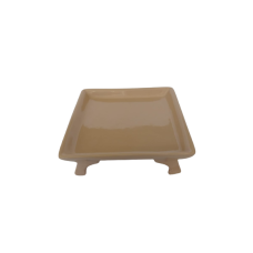 Bandeja Quadrada Amarula c/ Pé - 002449 Bandeja Quadrada Amarula c/ Pé - 002449