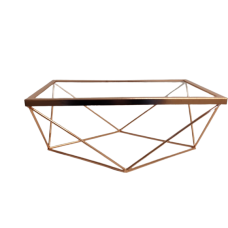 Suporte Rosé Gold c/ Vidro - 002006 Suporte Rosé Gold c/ Vidro - 002006