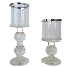 Castiçal Cristal - 001391 e 001392 Castiçal Cristal - 001391 e 001392