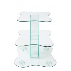 Suporte Vidro 3 Bases Ondas - 000596 Suporte Vidro 3 Bases Ondas - 000596