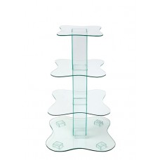 Suporte Vidro 4 Bases Ondas - 000607 Suporte Vidro 4 Bases Ondas - 000607