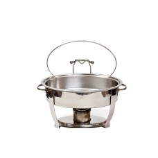 Rechaud Inox Oval c/ Tampa de Vidro - 000704 Rechaud Inox Oval c/ Tampa de Vidro - 000704