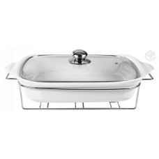 Rechaud Porcelana Tampa Vidro - 000851 Rechaud Porcelana Tampa Vidro - 000851